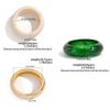 Ingemark 3 Styles Exaggerated Resin Acrylic Thick Wide Bangles for Women Vintage Irregular Spring Bracelets Steampunk Jewelry