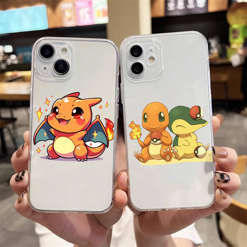 Чехол E-57 Pokemon Cute для iPhone 7 8 11 12 13 14 15 16 Pro Max Plus Mini Xiaomi Redmi A3 9A 9C 10A 10C 13C Note 9 11 Realme Narzo C30 C55