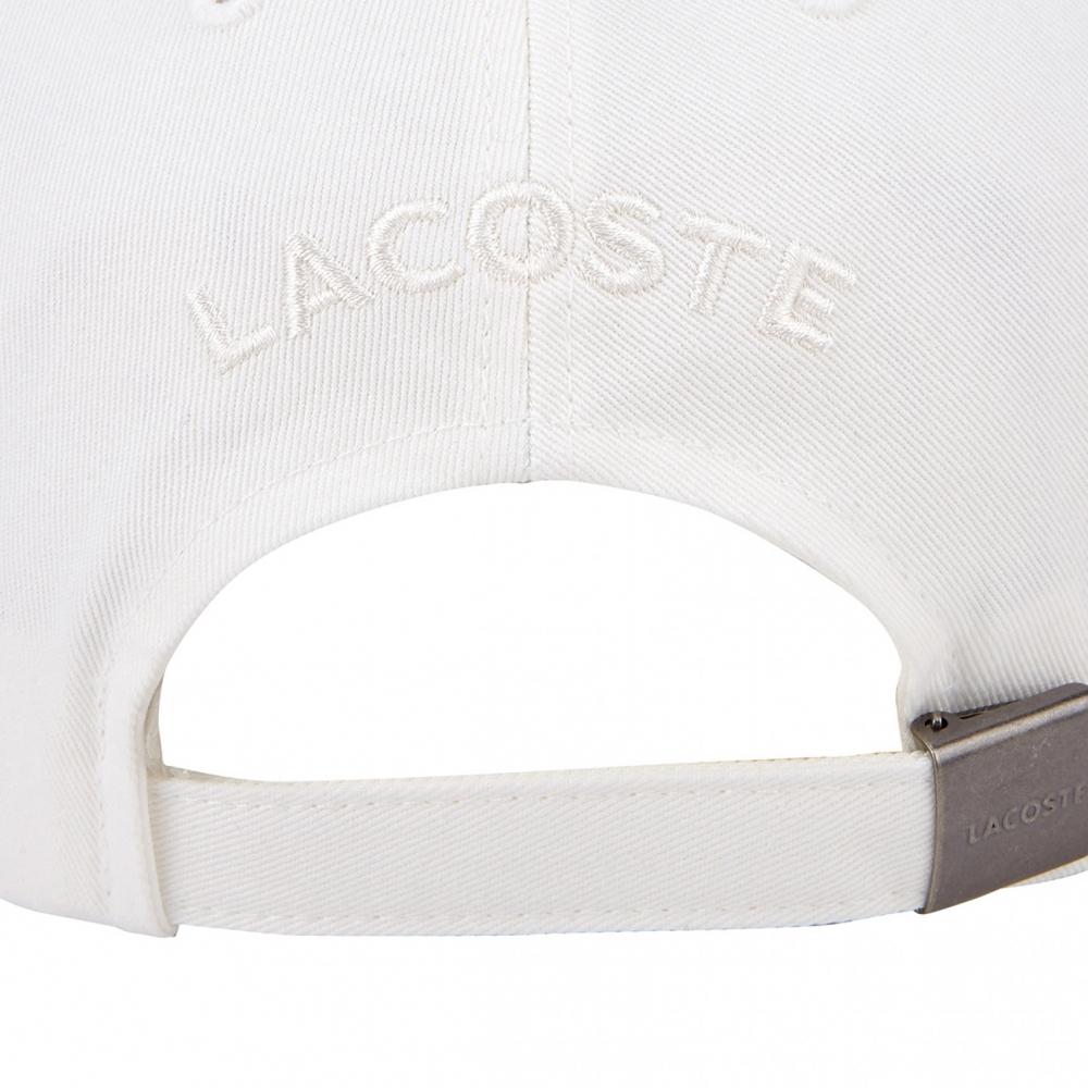 Lacoste Базовая хлопковая кепка из твила, белая Rk209e 53gws