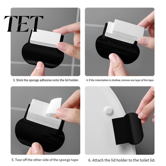Adhesive Toilet Seat Handle 2Pcs Lift Handle, Avoid Touching Self-Adhesive Lid Universal Lifter, Cover Tab Tool, Bathroom Accessories Easy Install