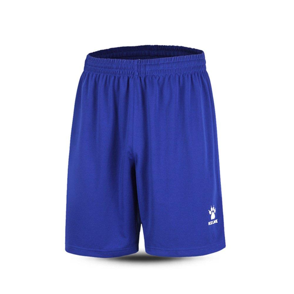 Мужские игровые футбольные шорты Kelme, средней длины, быстросохнущие тренировочные шорты (Синий, Размер M)