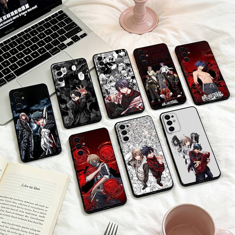 Чехол для телефона T-Tougen Anime A-Anki для Samsung S25,24,23,22,30,21,10,9,Ultra,Plus,Lite,FE,4,5 G Мягкий Черный Чехол