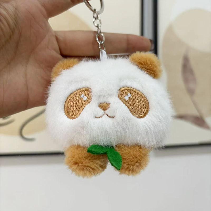 Cute Panda Plush Toy Four Inch Doll Machine Toy Wedding Favors Keychain For Children