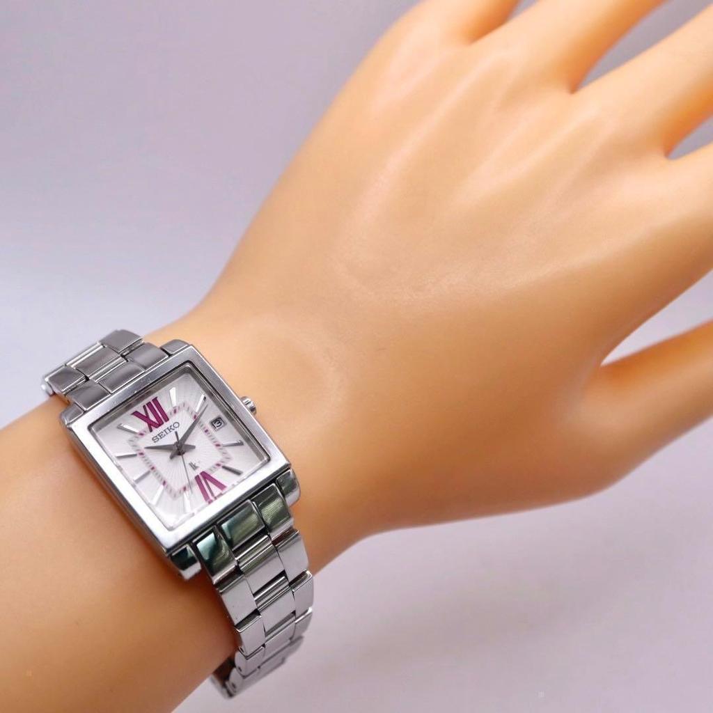 [USED] SEIKO Lucia Date Roman Square Women's Watch 1070