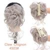 LUPU Synthetic Chignon Messy Curly Claw Hair Bun Scrunchy Fake False Hair Band Tail for Women Hairpieces Blonde Black Brown
