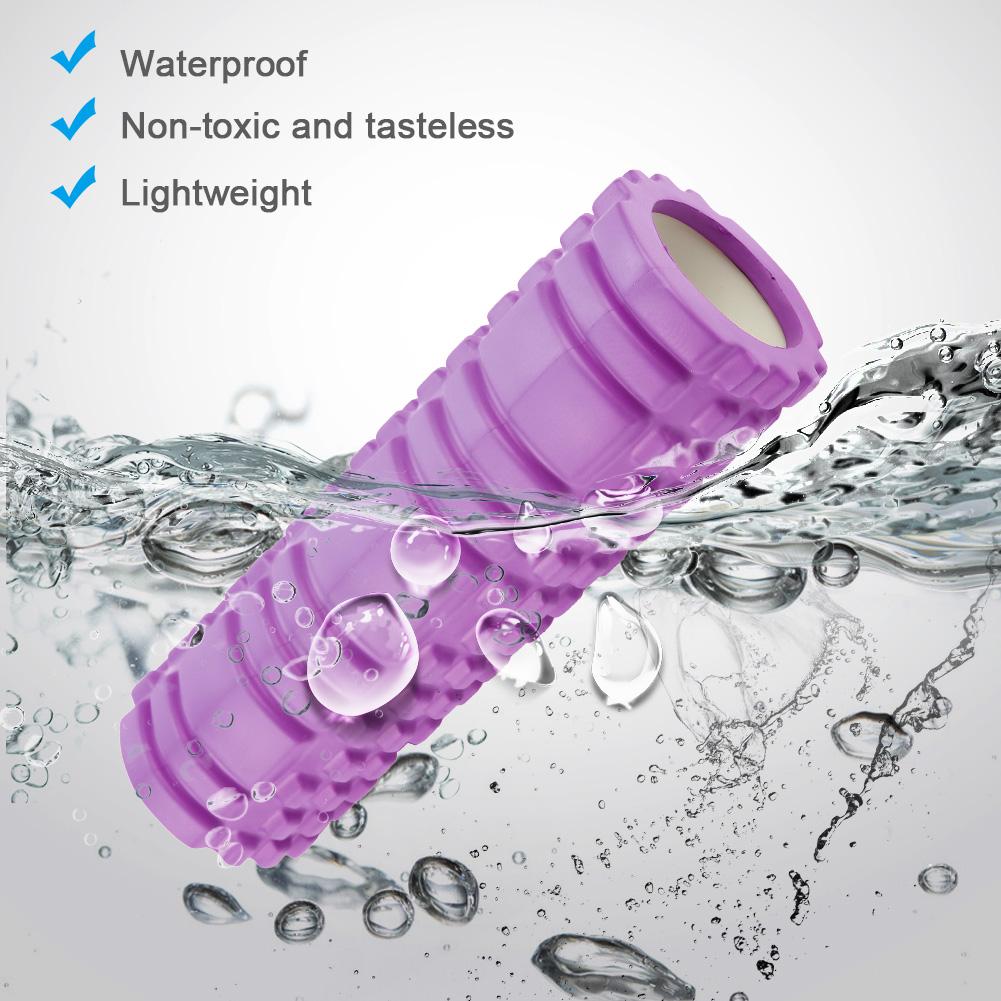 Мини-полый ролик для йоги, упражнения для фитнеса, физиотренировки, массажная колонка для йоги (фиолетовый)