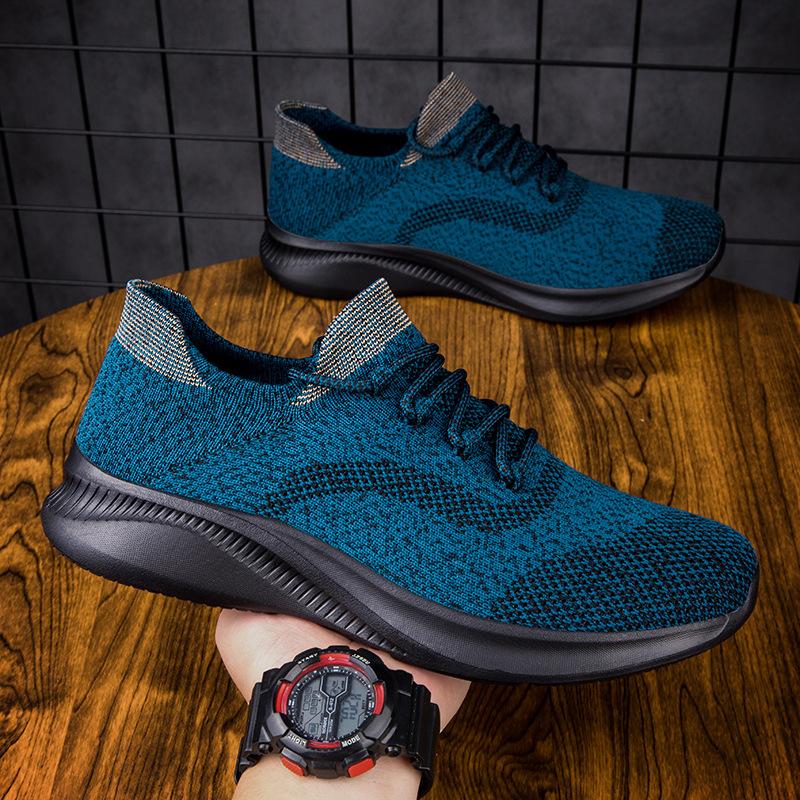 Autumn new ultra-light running sports casual shoes fly-woven breathable mesh men's shoes versatile shoes