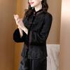 Winter Chinese Style Women's Jacket Embroidered Short Warm Coat