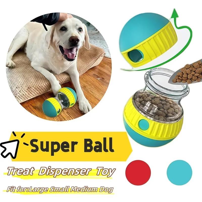 Interactive Wobble Treat Ball - Slow Feeder Puzzle Toy for Dogs & Cats - IQ Training Toy
