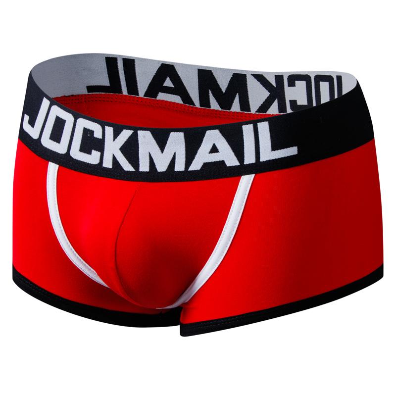 Мужские трусы-боксеры JOCKMAIL с цветными блоками и низкой посадкой, с открытой спиной, дышащие спортивные плавки, трусы