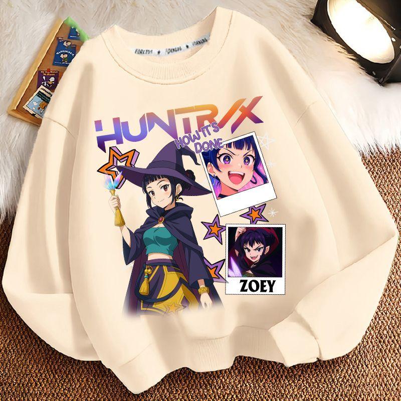 Детские модные худи KPOP Witch Hunt Team для осени и зимы, повседневные топы для мальчиков и девочек