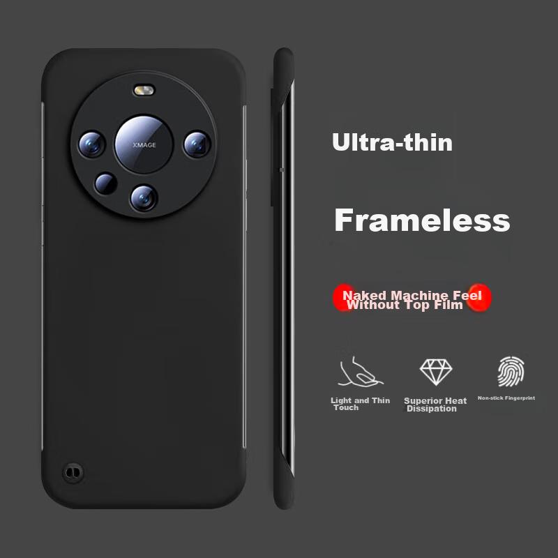 POZZO Ultra-Thin Matte Case for Huawei Mate60, Borderless Protective Cover, Shockproof Heat Dissipation Phone Case, Simple And Night Sky Black]