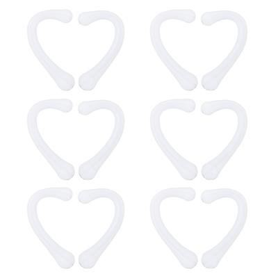 6 пар накладок на ушные ремешки, муфта для рта, защита для ушей, силиконовые ушные петли, фиксаторы для ушей для ежедневного использованияБелый