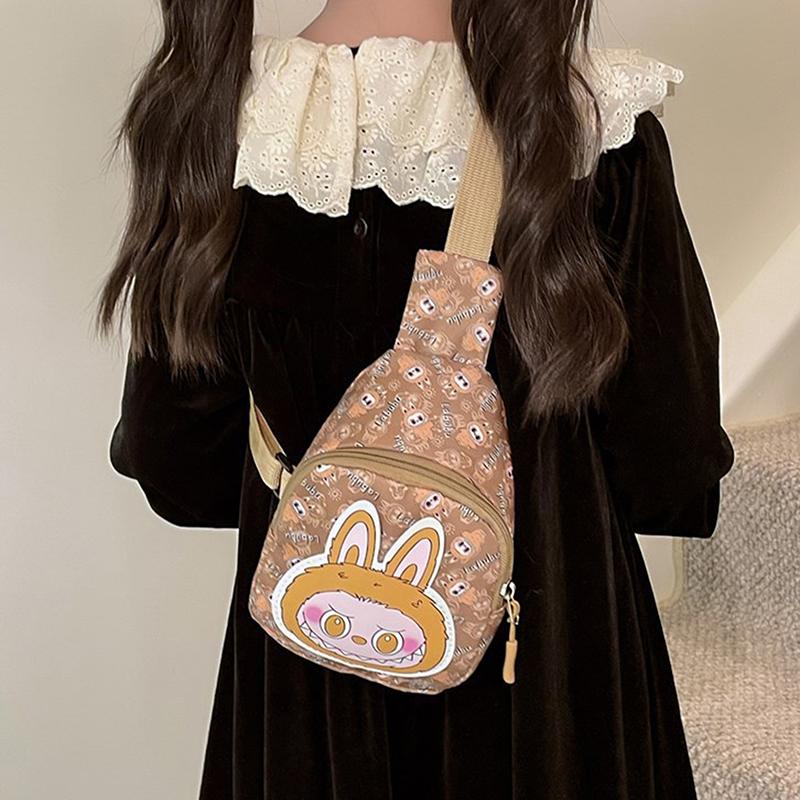 1 шт. Повседневная сумка, подарки для мальчиков и девочек, детские сумки-сундуки Labubu, кукла-монстр, милая сумка через плечо, портативная сумка