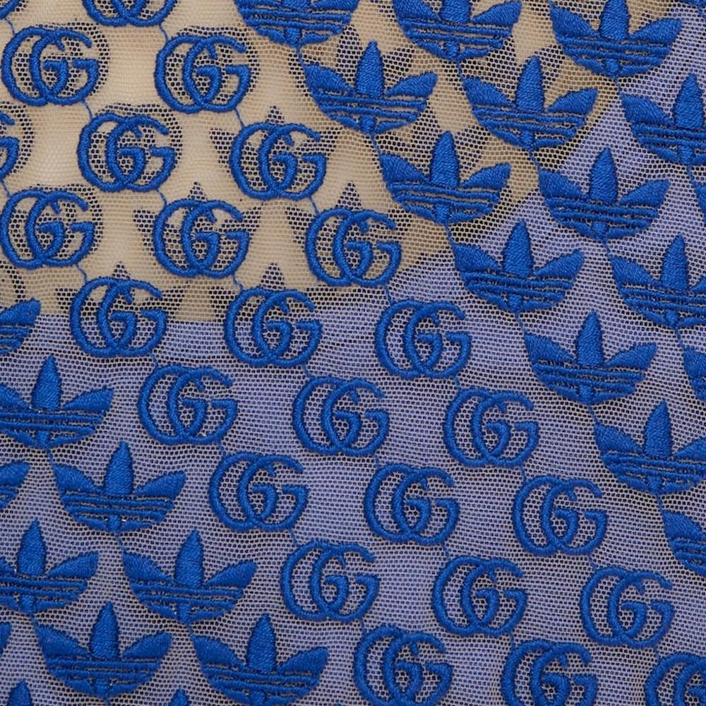 Gucci X Adidas Gg Топ из тюля Синий Унисекс 693448-XJECA-4697