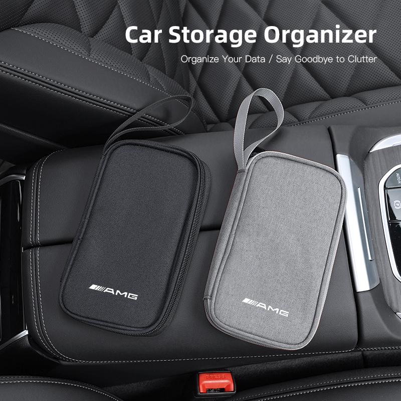 Car Portable Storage Bag Sundries Travel Organizer Bag Accessories Car Decal For Mercedes Benz AMG W214 W205 W204 W206 W213 W212 LK9