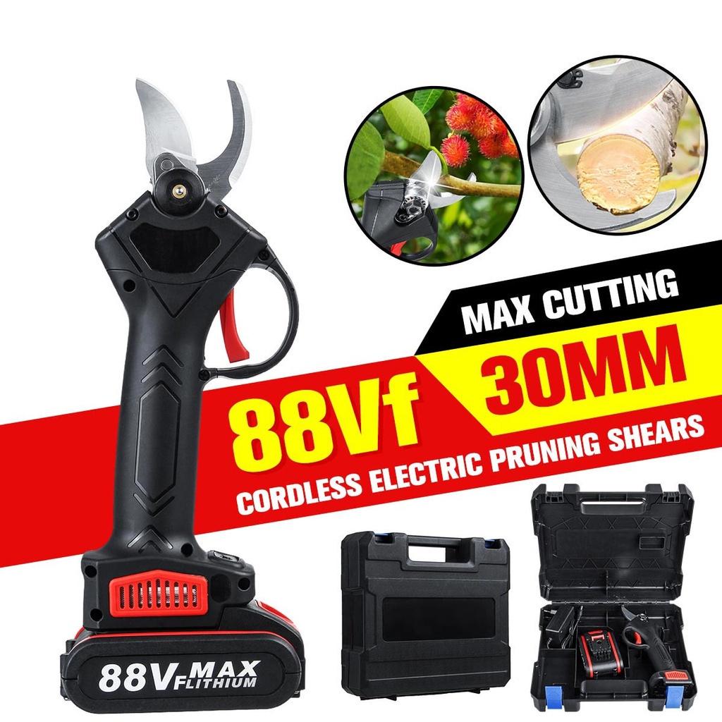 88V Cordless Pruner Lithium-ion Pruning Shear Efficient Fruit Tree Bonsai Pruning Electric Tree Branches Cutter