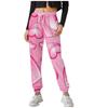 Женские повседневные модные свободные брюки с цифровым принтом и широкими штанинами.