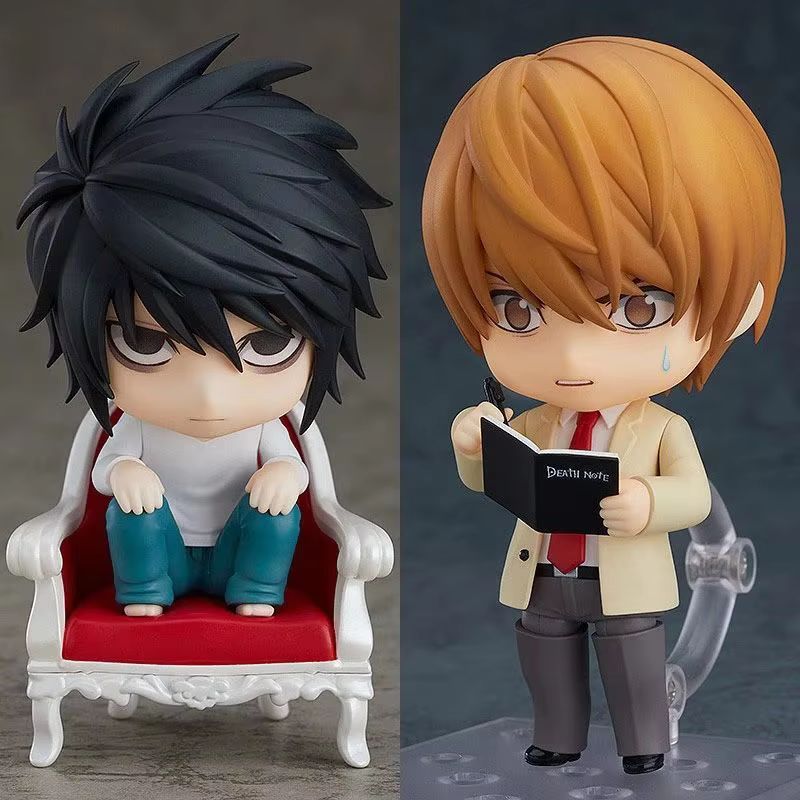 10 см Тетрадь смерти Ягами Лайт Подвижная фигурка Nendoroid Аниме Фигурки Действия Коллекционная Модель Настольное Украшение Подарки для Фанатов L ПВХ Подвижная Сочлененная Масштаб