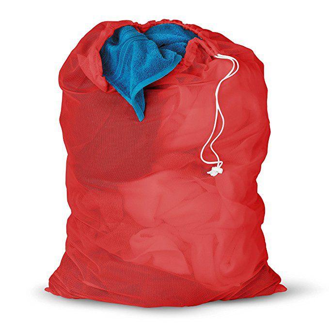 Прочная синяя нейлоновая сумка для белья с завязкой Прямоугольная форма