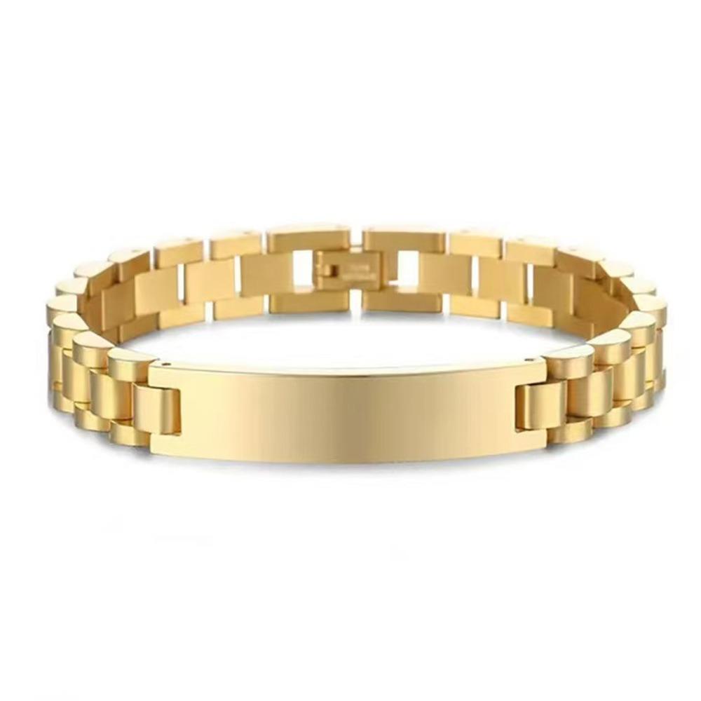 10MM -15MM Personalized Engraving Bracelet Stainless Steel Wrist Bangle for Men Outdoor