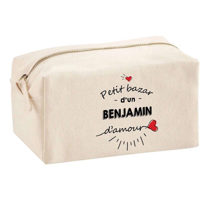 Trousse multifonction Bazar d'un Benjamin d'amour Cadeau Anniversaire Idée Personnalisé | Trousse Scolaire Fournitures Bureau