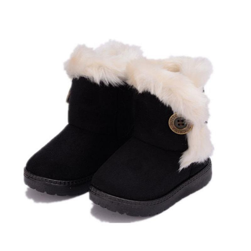 Children Winter Snow Boots Baby New Thicked Plush High Boots Boys Waterproof Snow Boots Girls Warm Cotton Boots