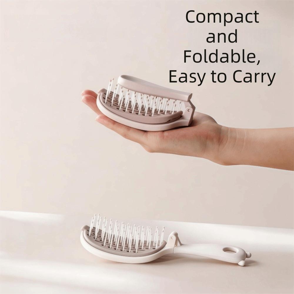 Self Clean Volumize Hair Brush Anti Static Scalp Massage Comb Foldable Massage Comb Travel