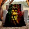Rastafari Lion Judah Flannel Blanket Soft Warm All-Season Throw, Design for Camping, Car Travel, Hiking Sofa, Bed, Office Perfect Gift for Parties