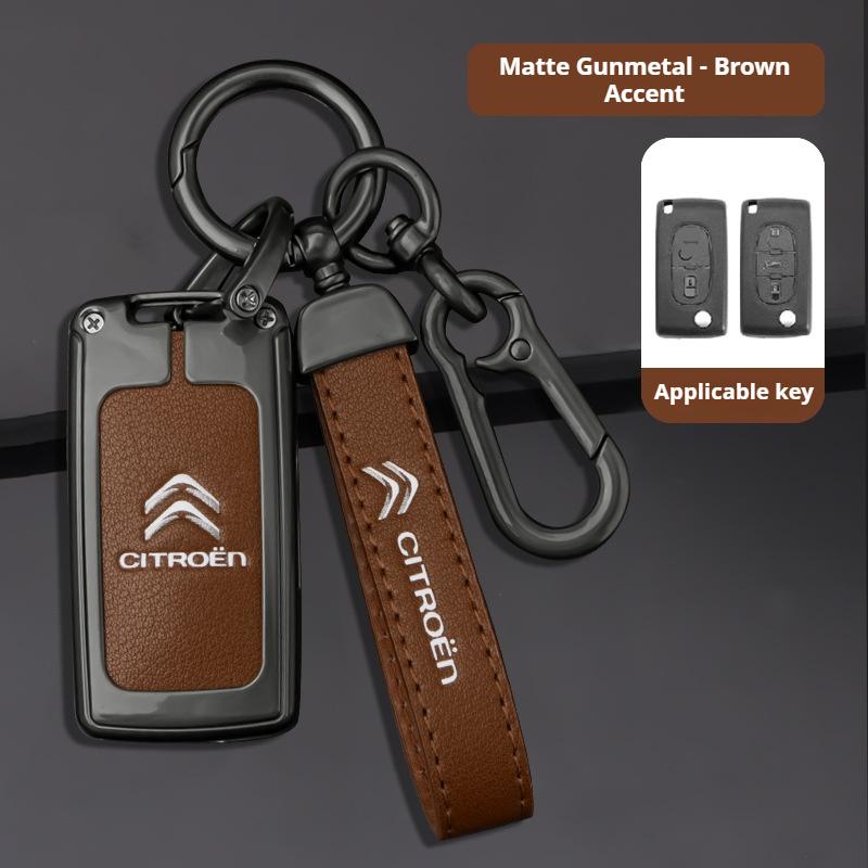 AGX4   Zinc Alloy Car Key Case Cover Citroen C4 C5 C3 C1 C2 C6 C8 Picasso Berlingo VTS Xsara C-Crosser C-Elysee Jump KeyChain Metal Key