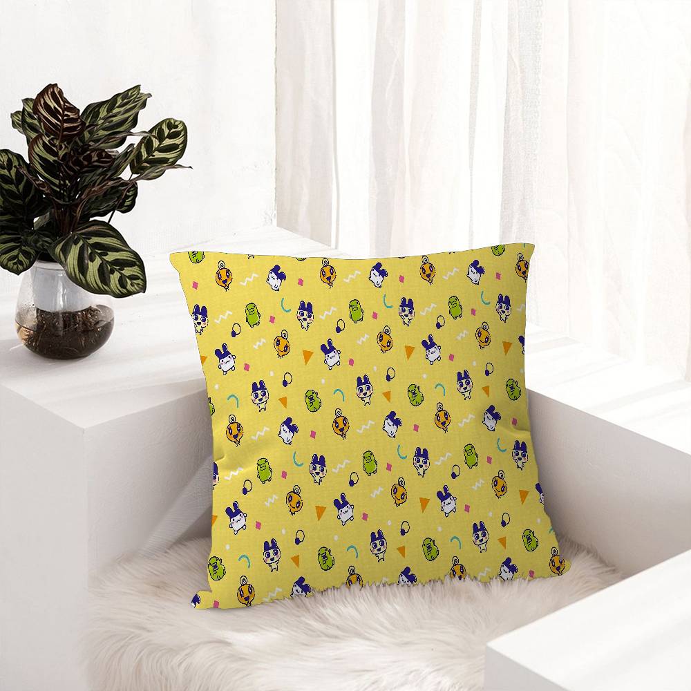 Game Cute Cartoon T-Tamagotchi Pillow Cushion Cover Pillowcase Living Room Sofa Home Decor