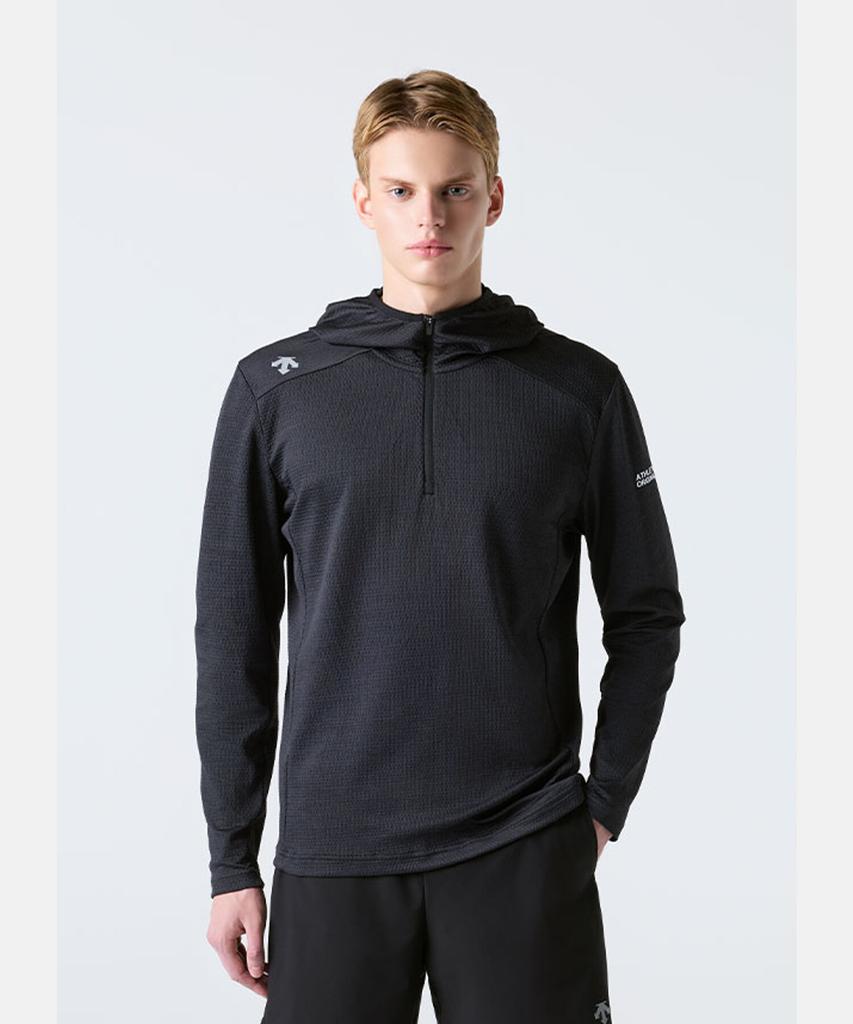 DESCENTE Running Hooded Long Sleeve T-Shirt Black Sr113Rhd23