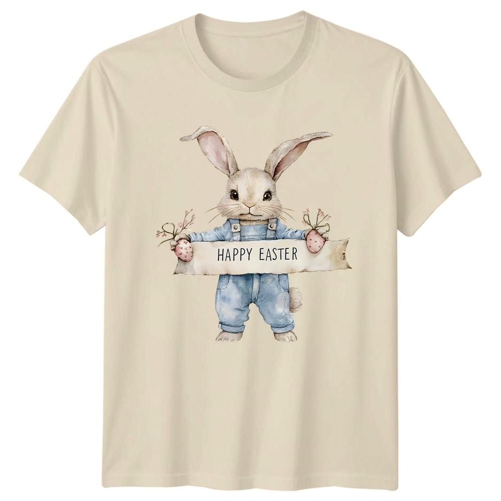 Happy Easter TShirt Watercolor Bunny Seasonal Holiday