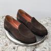 Весна и лето новые повседневные удобные туфли матовые однопедальные британские ленивые мокасины кожаные туфли Doudou туфли прилив 941212-X