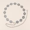 Waist Chain Women'S High Sense Women'S Retro Silver Summer With Skirt Round Cake Metal Chain Belt
