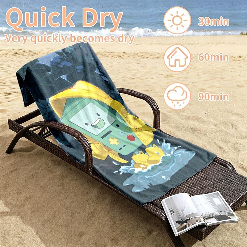 Adventure Time Beach towels also serve as bath towels summer essential a musthave for the outdoors the beach and the pool