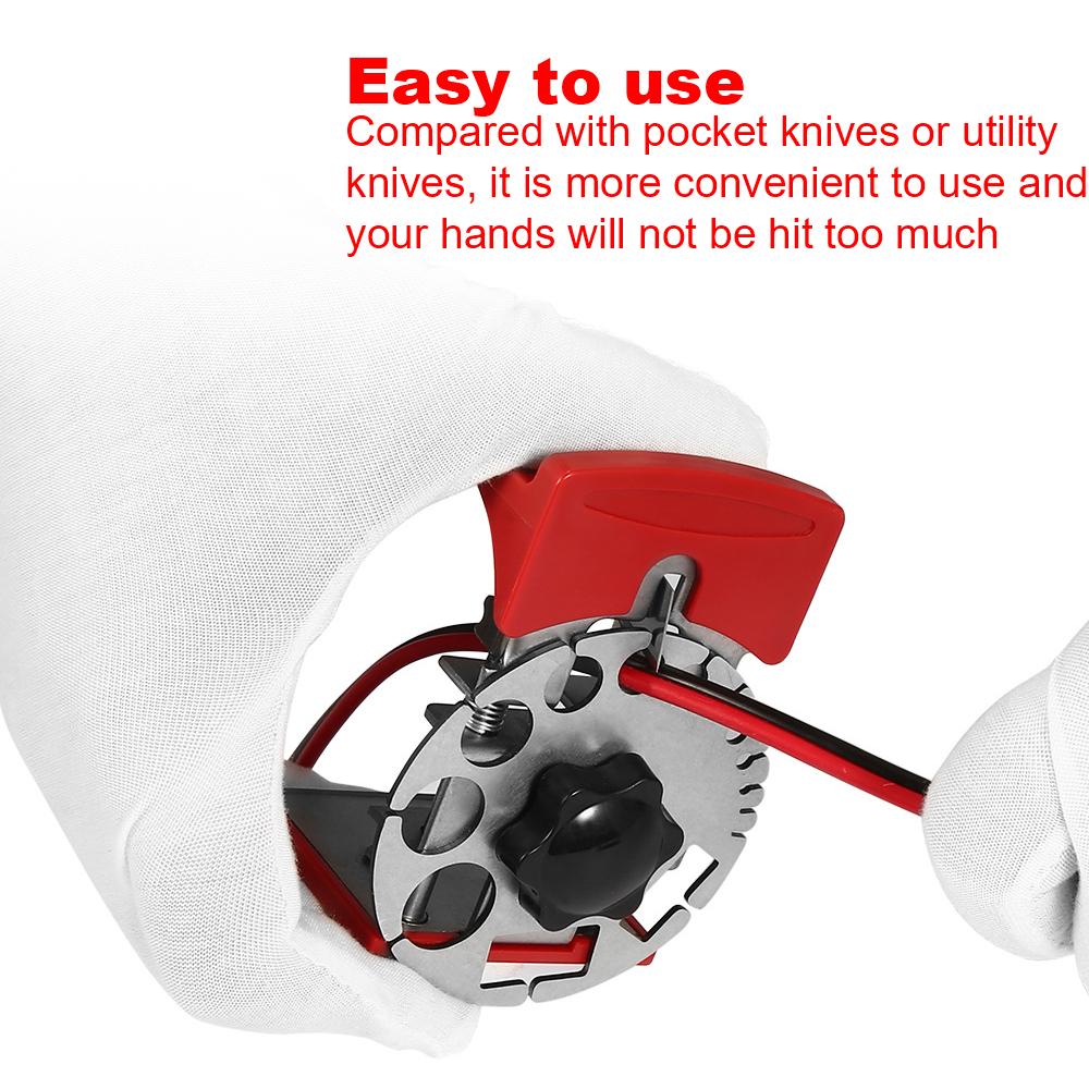 Портативные лезвия для снятия изоляции Инструменты электрика Нож для резки проводов Ручной инструмент для быстрой зачистки кабеля Регулируемая глубина зачистки