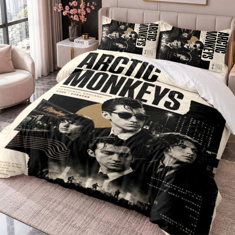 Arctic Monkeys 3Pcs Bedding Set Duvet Cover With Two Pillowcases For Bedroom Home Decoration