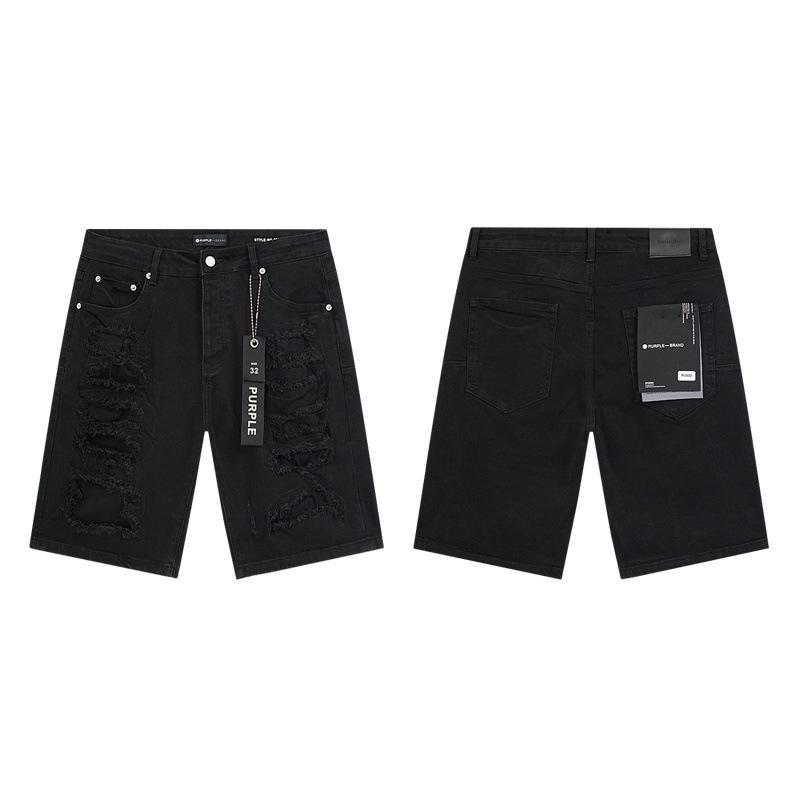 Модный бренд PURPLE BRAND JEANS Европейские и американские уличные свободные универсальные джинсовые шорты для мужчин и женщин