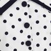 Women's Fashion Lapel Vintage Polka Dot Print Maxi Dress With Belt