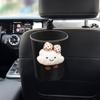 PU Leather Car Trash Bin Can Cute Cartoon Cloud Auto Back Seat Headrest Mini Organizer Rubbish Bag Garbage Air Vent Storage Box