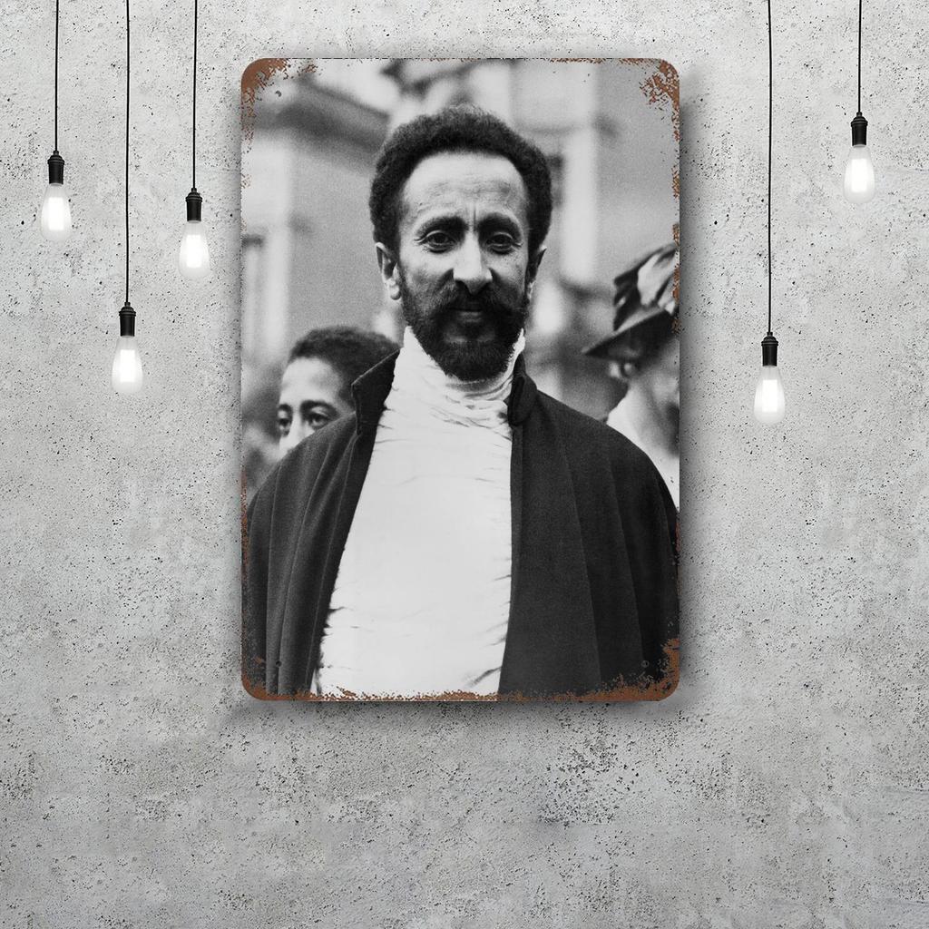 selassie Vintage Metal Tin Signs Posters Decor Retro Metal Plaque Wall Art Decor for Garage Bar