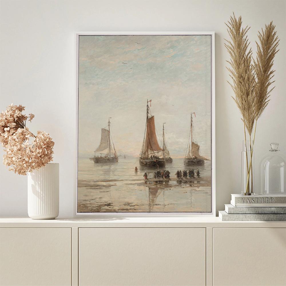 Винтажная нейтральная галерея, настенное искусство, античный постер и принты, Ретро французская картина на холсте, скандинавские настенные панно, украшение для дома