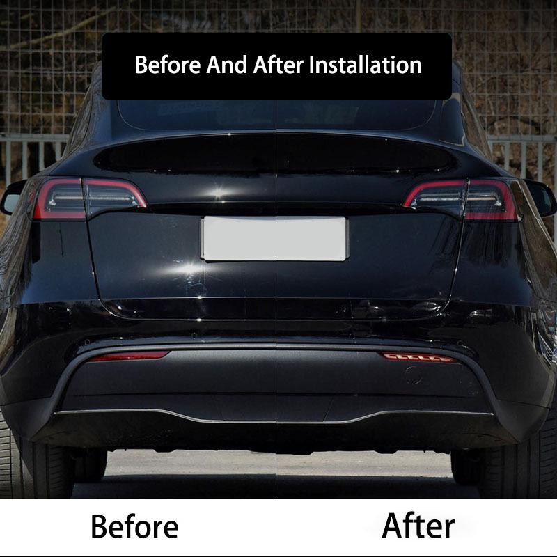 2PCS For Tesla Model Y Rear Fog Lamp Brake Light Dynamic Turn Signal Reflector LED Bumper Light Car Tuning Accessories
