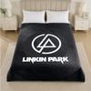 Linkin Park Print Flannel Blanket Cozy Lightweight Plush Throw Blanket For Bed Sofa Household Use