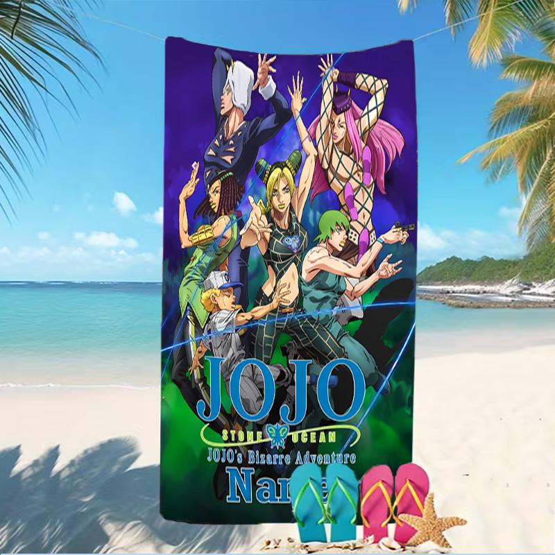 Customizable personalized beach towels JoJo's Bizarre Adventure themed designs.Suitable for the beach, yoga, sports;ideal as beach accessories