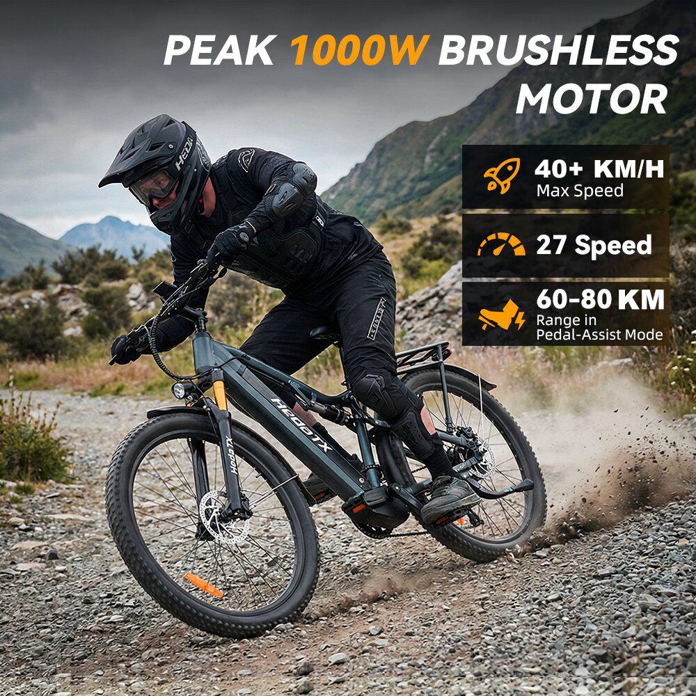 HedaTX TX19 Adult Electric Bikes 48V 1000W 19.2Ah Ebike 45km/h Electric Bicycles 29 Inch E Bike Men MTB Powerful Mountainbike