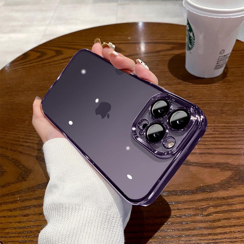 Applicable to Apple 16promax mobile phone case electroplating iPhone15 anti-drop all-inclusive 14 transparent 13 simple 12 shell