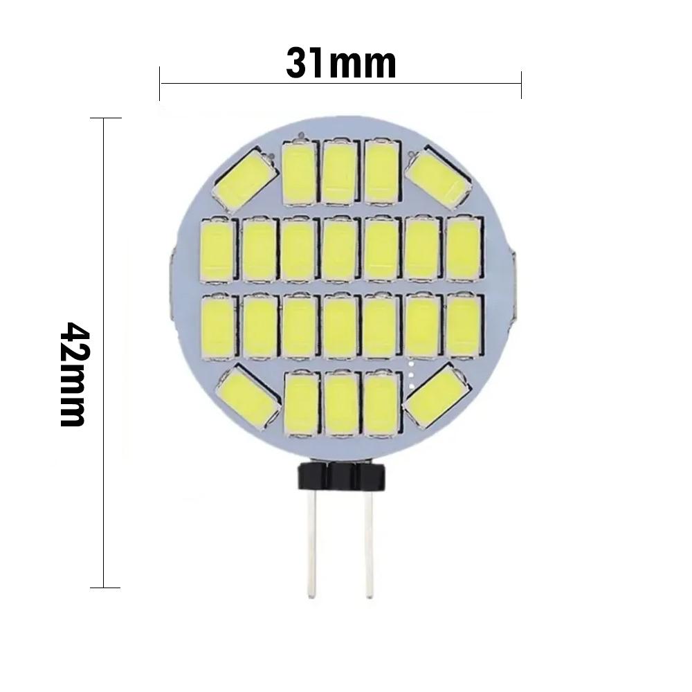 12-24 В переменного/постоянного тока G4 светодиодные лампы 3 Вт Освещение для автофургонов заменяет галогенную лампу 25 Вт 350LM 24 светодиода 5730 SMD Без мерцания Капот Лодочный светильник