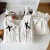 Милая пижама из кораллового флиса, теплая, осенне-зимняя, с длинными рукавами, кардиган, брюки, домашняя одежда, комплект из двух предметов, свободный покрой, повседневная ночная одежда